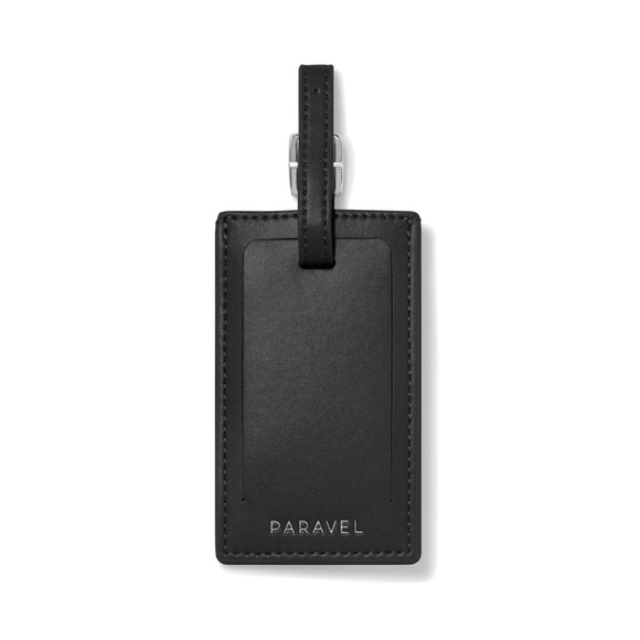 NWOT PARAVEL Luggage Tag in Black Leather - Picture 3 of 5